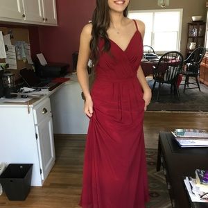 Prom dress gorgeous red elegant simple Size 2-4